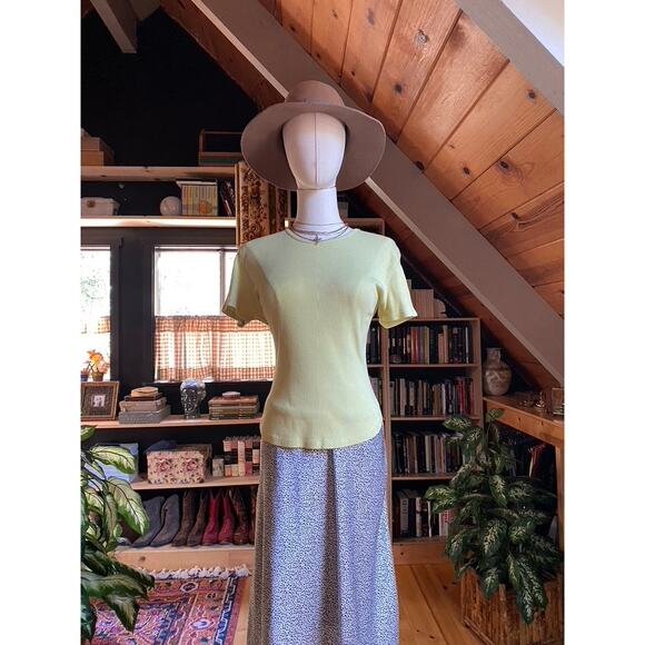 Ribbed Tee Green Cotton - Picture 6 of 6